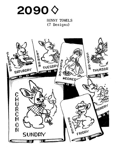 KM2090 Bunny DOW Towels - Click Image to Close